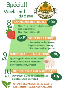 week end du 8 mai a la ferme d'Ortalissa